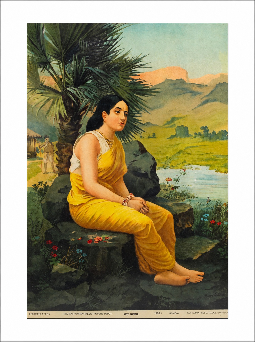 Sita Vanvas Oleograph